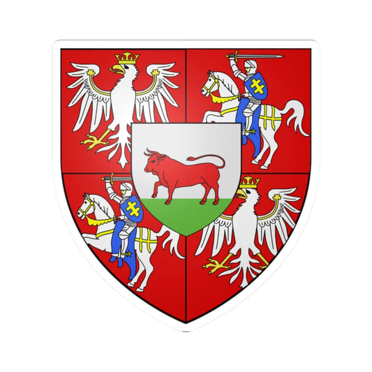 COA polish king Stanislas II Poniatowsky (Lithuania) (Coat of Arms) STICKER Vinyl Kiss-Cut Decal 2 Inch White - The Sticker Space