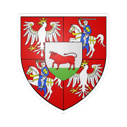 COA polish king Stanislas II Poniatowsky (Lithuania) (Coat of Arms) STICKER Vinyl Kiss-Cut Decal 3 Inch White - The Sticker Space