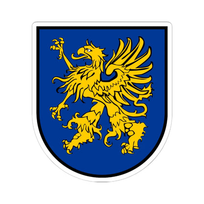 COA Pomerania-Stargard Iberian style shield white (Poland) (Coat of Arms) STICKER Vinyl Kiss-Cut Decal 6 Inch White - The Sticker Space