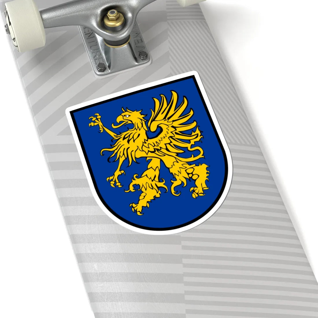 COA Pomerania-Stargard Iberian style shield white (Poland) (Coat of Arms) STICKER Vinyl Kiss-Cut Decal - The Sticker Space