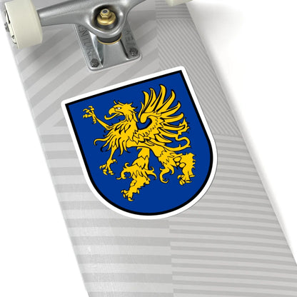COA Pomerania-Stargard Iberian style shield white (Poland) (Coat of Arms) STICKER Vinyl Kiss-Cut Decal - The Sticker Space