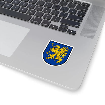 COA Pomerania-Stargard Iberian style shield white (Poland) (Coat of Arms) STICKER Vinyl Kiss-Cut Decal - The Sticker Space