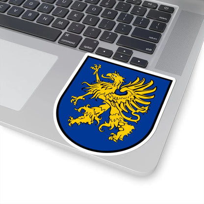 COA Pomerania-Stargard Iberian style shield white (Poland) (Coat of Arms) STICKER Vinyl Kiss-Cut Decal - The Sticker Space