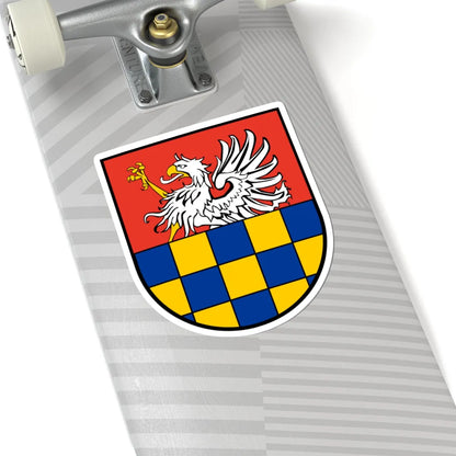 COA Pomerania Wolgast checkerd Iberian style shield white 1 (Poland) (Coat of Arms) STICKER Vinyl Kiss-Cut Decal - The Sticker Space
