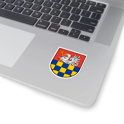 COA Pomerania Wolgast checkerd Iberian style shield white 1 (Poland) (Coat of Arms) STICKER Vinyl Kiss-Cut Decal - The Sticker Space