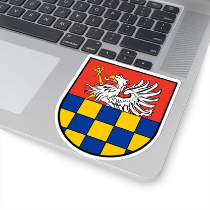 COA Pomerania Wolgast checkerd Iberian style shield white 1 (Poland) (Coat of Arms) STICKER Vinyl Kiss-Cut Decal - The Sticker Space