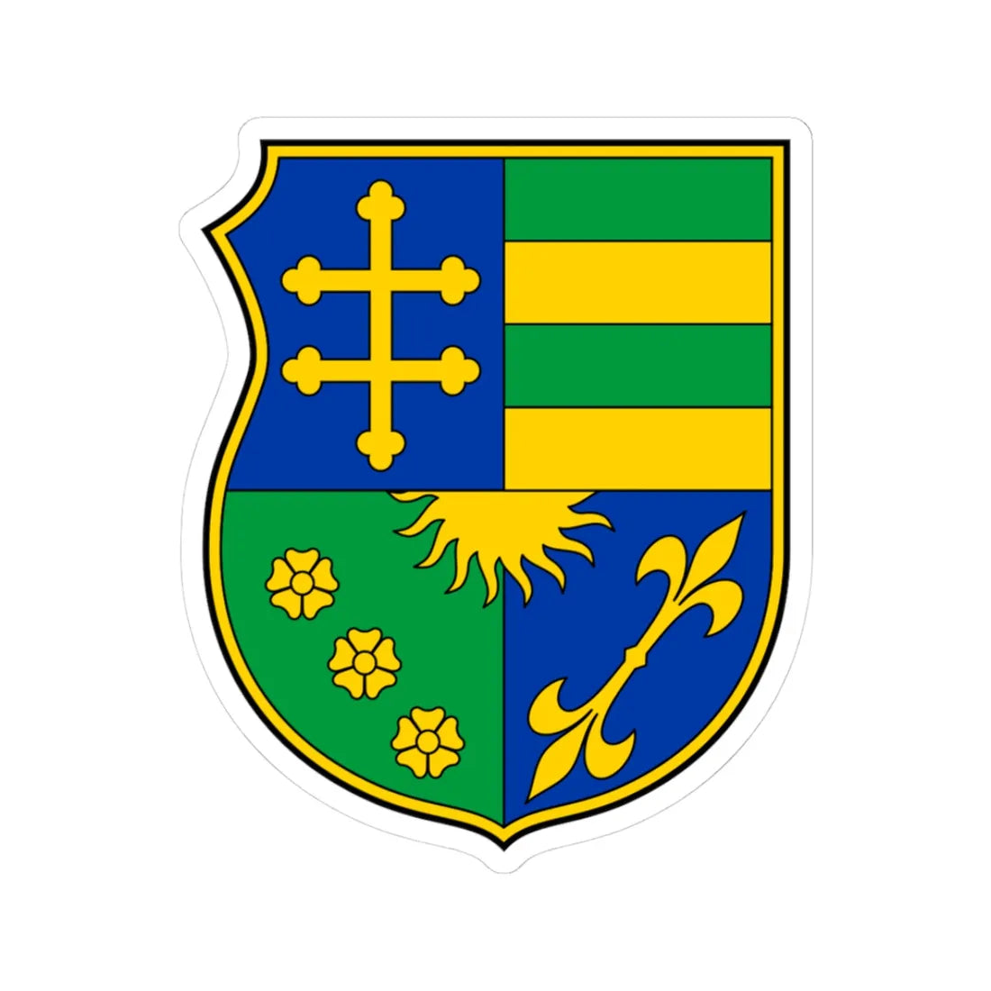 Coa Romania Country History Ștefan cel Mare 1457-1504 v2 (Oman) (Coat of Arms) STICKER Vinyl Kiss-Cut Decal 3 Inch White - The Sticker Space