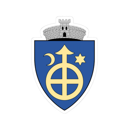 Coa Romania Town Arbore (Oman) (Coat of Arms) STICKER Vinyl Kiss-Cut Decal 3 Inch White - The Sticker Space