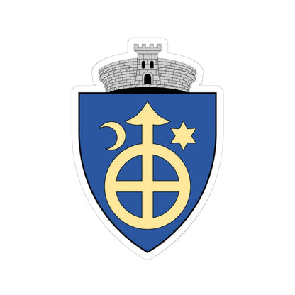 Coa Romania Town Arbore (Oman) (Coat of Arms) STICKER Vinyl Kiss-Cut Decal 4 Inch White - The Sticker Space