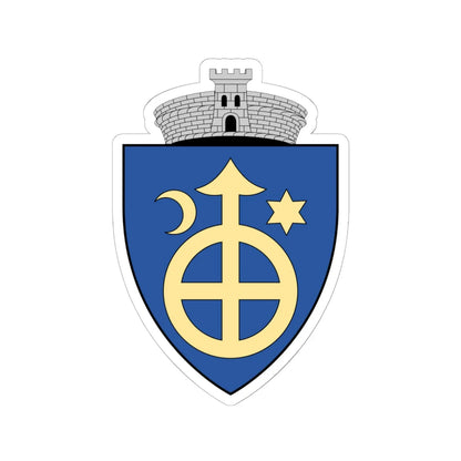 Coa Romania Town Arbore (Oman) (Coat of Arms) STICKER Vinyl Kiss-Cut Decal 6 Inch White - The Sticker Space