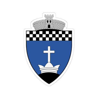 Coa Romania Town Balta Doamnei (Oman) (Coat of Arms) STICKER Vinyl Kiss-Cut Decal 6 Inch White - The Sticker Space