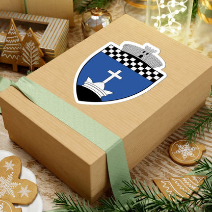 Coa Romania Town Balta Doamnei (Oman) (Coat of Arms) STICKER Vinyl Kiss-Cut Decal - The Sticker Space