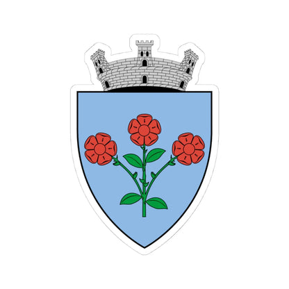 Coa Romania Town Barcarozsnyó (Oman) (Coat of Arms) STICKER Vinyl Kiss-Cut Decal 4 Inch White - The Sticker Space