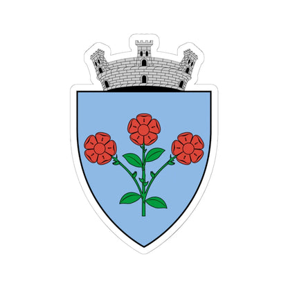 Coa Romania Town Barcarozsnyó (Oman) (Coat of Arms) STICKER Vinyl Kiss-Cut Decal 6 Inch White - The Sticker Space