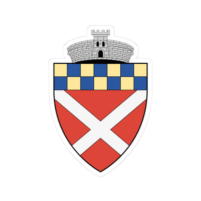 Coa Romania Town Bácsi (Oman) (Coat of Arms) STICKER Vinyl Kiss-Cut Decal 3 Inch White - The Sticker Space