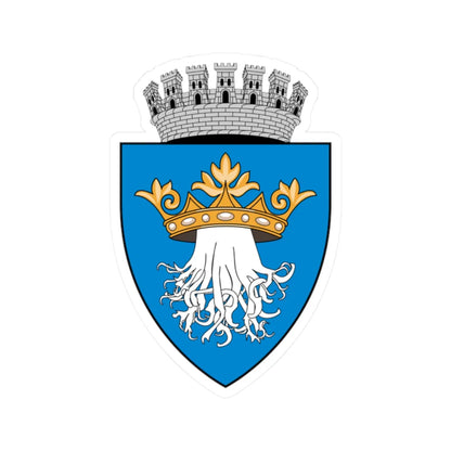 Coa Romania Town Brassó History (Oman) (Coat of Arms) STICKER Vinyl Kiss-Cut Decal 2 Inch White - The Sticker Space