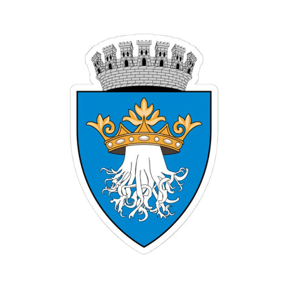 Coa Romania Town Brassó History (Oman) (Coat of Arms) STICKER Vinyl Kiss-Cut Decal 4 Inch White - The Sticker Space