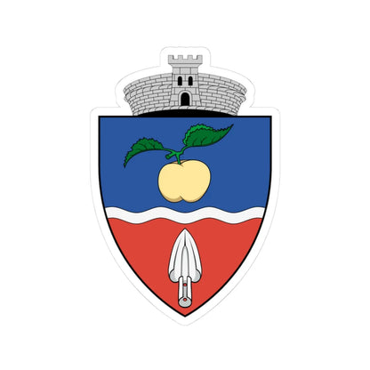 Coa Romania Town Bátos (Oman) (Coat of Arms) STICKER Vinyl Kiss-Cut Decal 3 Inch White - The Sticker Space