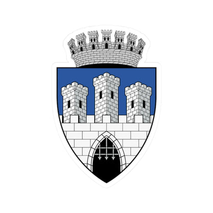 Coa Romania Town Cluj History (Oman) (Coat of Arms) STICKER Vinyl Kiss-Cut Decal 2 Inch White - The Sticker Space