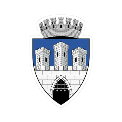Coa Romania Town Cluj History (Oman) (Coat of Arms) STICKER Vinyl Kiss-Cut Decal 3 Inch White - The Sticker Space