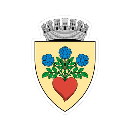 Coa Romania Town Csíkszereda 2 (Oman) (Coat of Arms) STICKER Vinyl Kiss-Cut Decal 3 Inch White - The Sticker Space