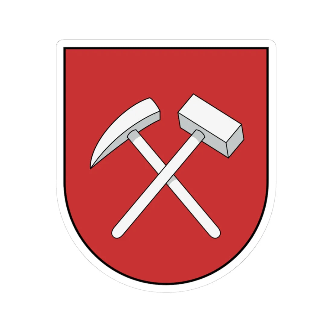 Coa Romania Town Dognácska (Oman) (Coat of Arms) STICKER Vinyl Kiss-Cut Decal 3 Inch White - The Sticker Space