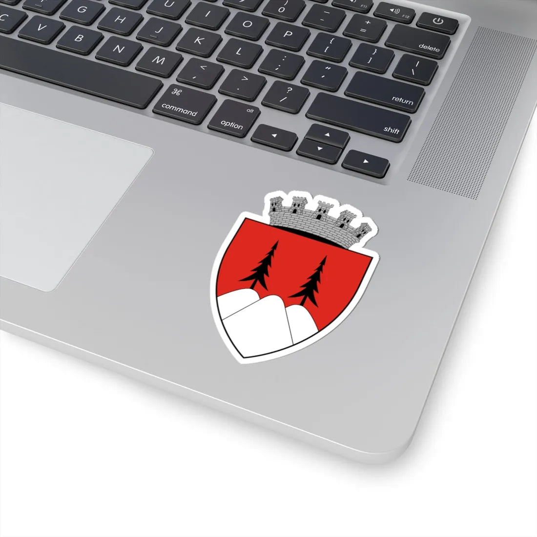Coa Romania Town Falticsén History (Oman) (Coat of Arms) STICKER Vinyl Kiss-Cut Decal - The Sticker Space