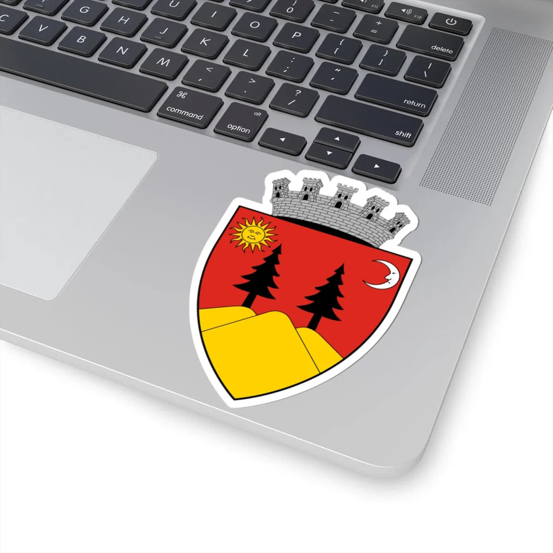 Coa Romania Town Falticsén (Oman) (Coat of Arms) STICKER Vinyl Kiss-Cut Decal - The Sticker Space