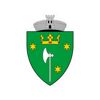 Coa Romania Town Gelence (Oman) (Coat of Arms) STICKER Vinyl Kiss-Cut Decal 2 Inch White - The Sticker Space