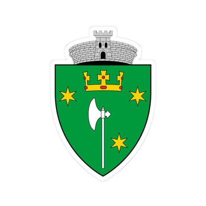 Coa Romania Town Gelence (Oman) (Coat of Arms) STICKER Vinyl Kiss-Cut Decal 3 Inch White - The Sticker Space