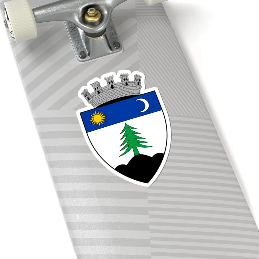 Coa Romania Town Gyergyószentmiklós 5 (Oman) (Coat of Arms) STICKER Vinyl Kiss-Cut Decal - The Sticker Space