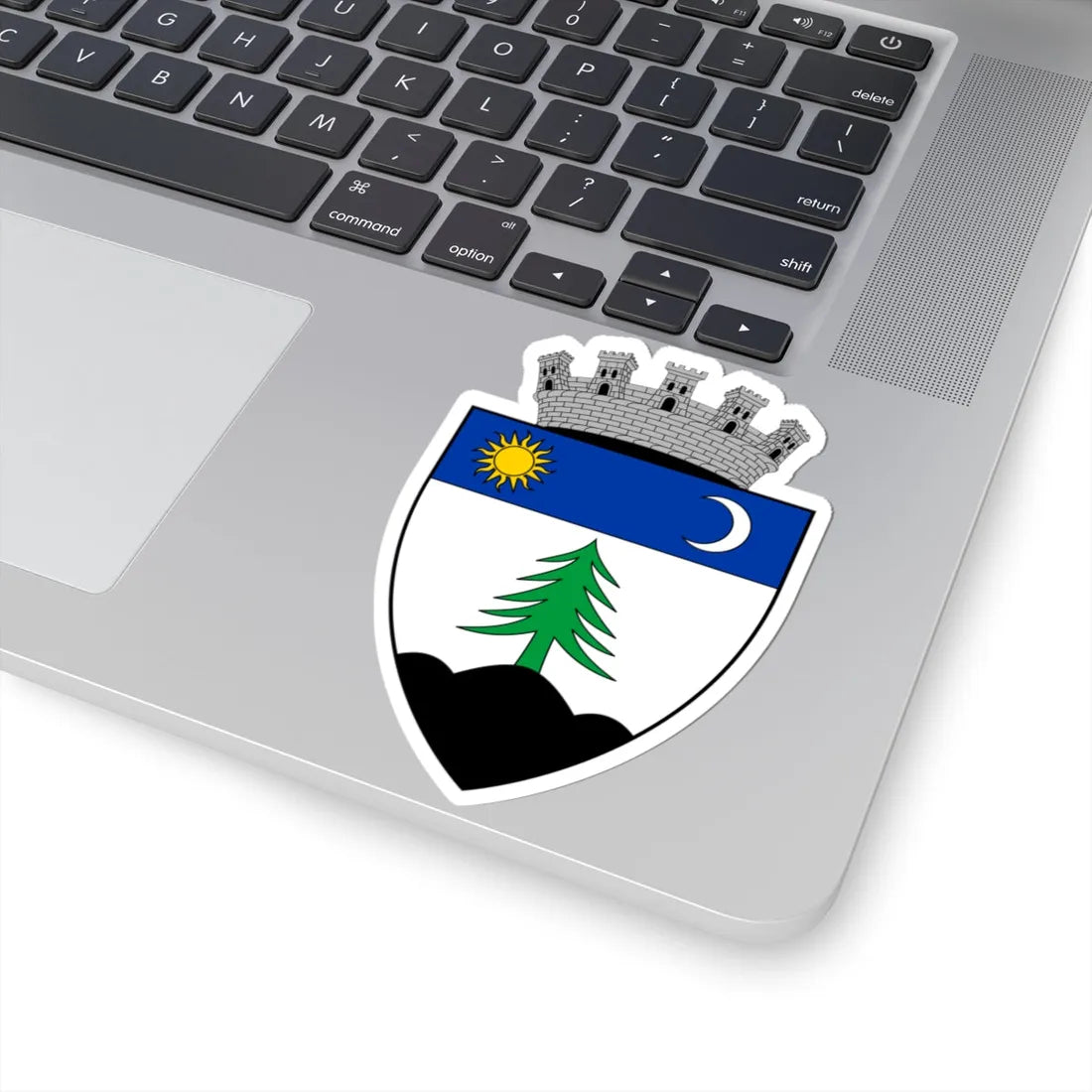 Coa Romania Town Gyergyószentmiklós 5 (Oman) (Coat of Arms) STICKER Vinyl Kiss-Cut Decal - The Sticker Space