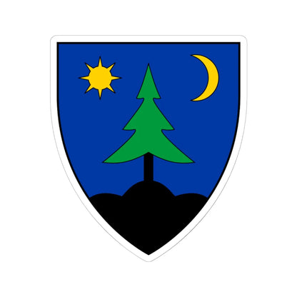 Coa Romania Town Gyergyószentmiklós (Oman) (Coat of Arms) STICKER Vinyl Kiss-Cut Decal 6 Inch White - The Sticker Space