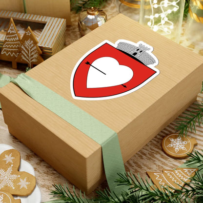 Coa Romania Town Laudonfalva (Oman) (Coat of Arms) STICKER Vinyl Kiss-Cut Decal - The Sticker Space