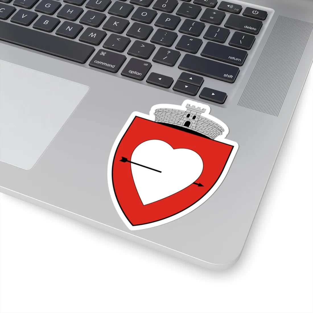 Coa Romania Town Laudonfalva (Oman) (Coat of Arms) STICKER Vinyl Kiss-Cut Decal - The Sticker Space