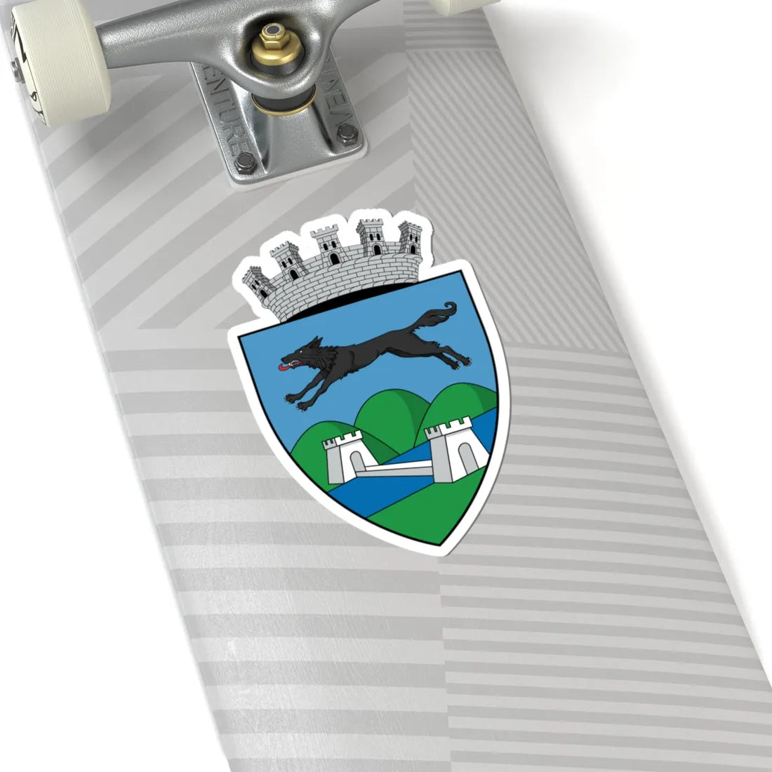 Coa Romania Town Lugos History 2 (Oman) (Coat of Arms) STICKER Vinyl Kiss-Cut Decal - The Sticker Space