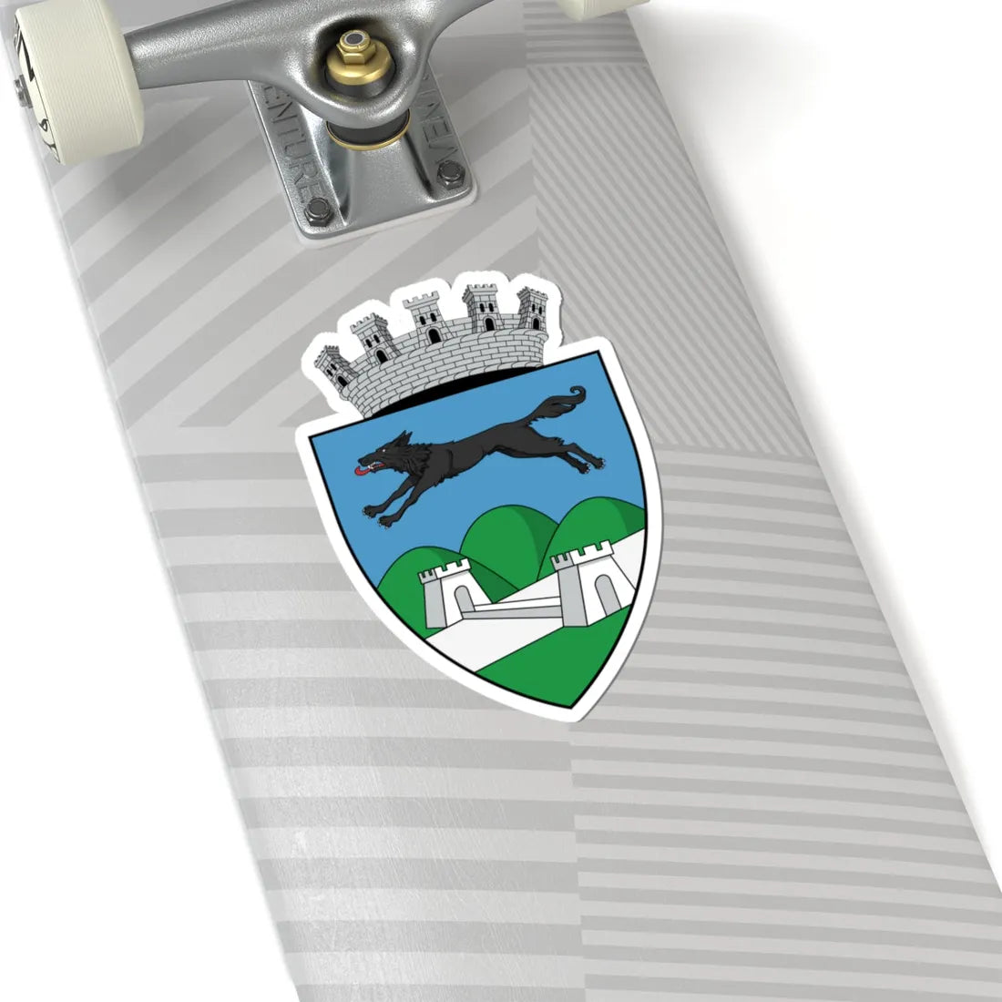 Coa Romania Town Lugos History (Oman) (Coat of Arms) STICKER Vinyl Kiss-Cut Decal - The Sticker Space