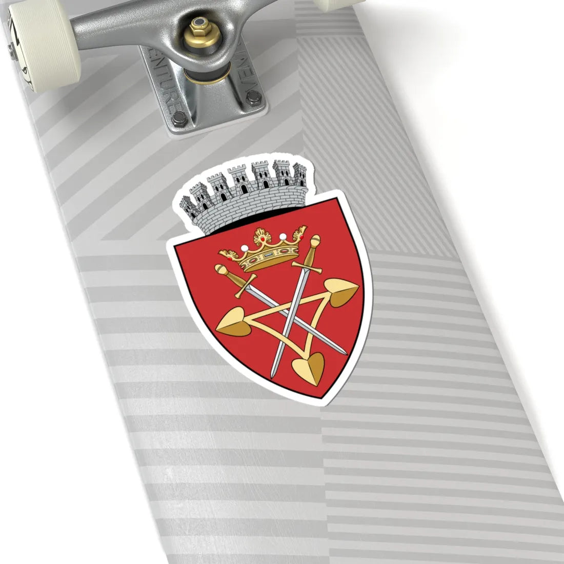Coa Romania Town Nagyszeben (Oman) (Coat of Arms) STICKER Vinyl Kiss-Cut Decal - The Sticker Space