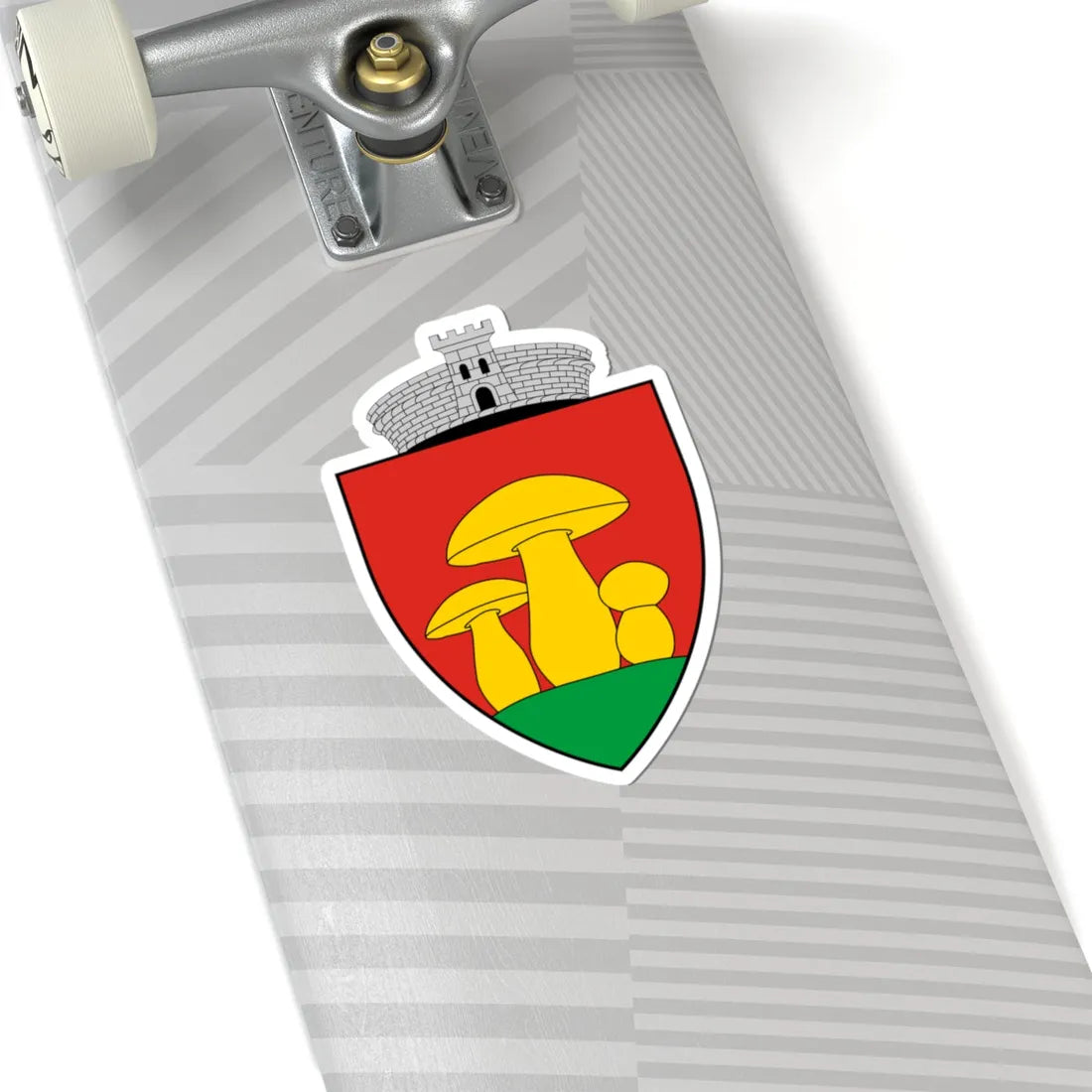 Coa Romania Town Novákfalva (Oman) (Coat of Arms) STICKER Vinyl Kiss-Cut Decal - The Sticker Space