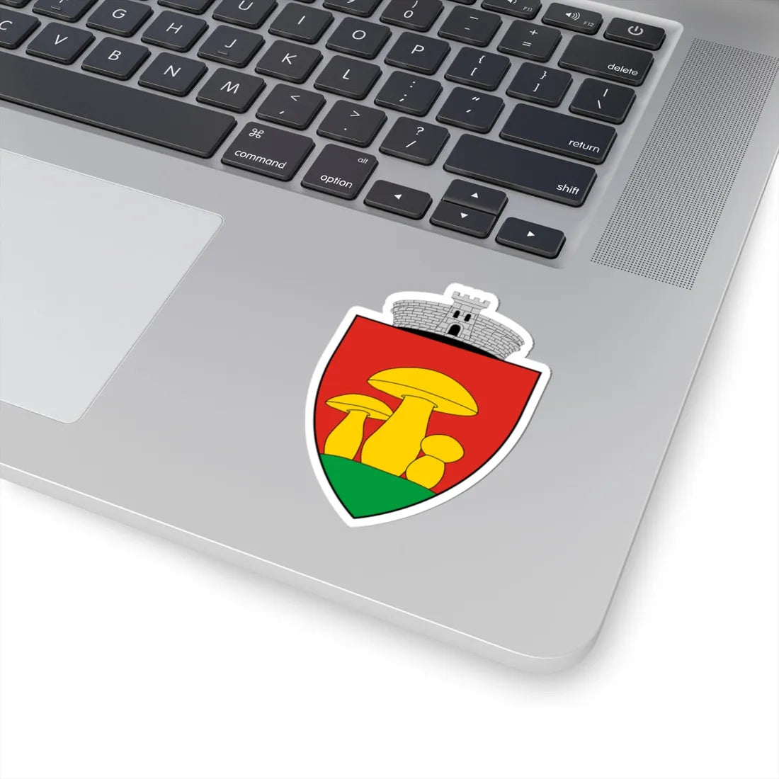 Coa Romania Town Novákfalva (Oman) (Coat of Arms) STICKER Vinyl Kiss-Cut Decal - The Sticker Space