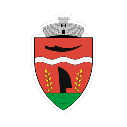 Coa Romania Town Értarcsa (Oman) (Coat of Arms) STICKER Vinyl Kiss-Cut Decal 4 Inch White - The Sticker Space