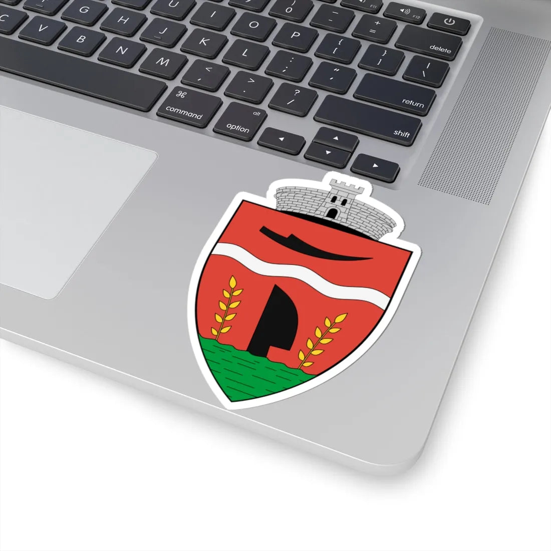 Coa Romania Town Értarcsa (Oman) (Coat of Arms) STICKER Vinyl Kiss-Cut Decal - The Sticker Space