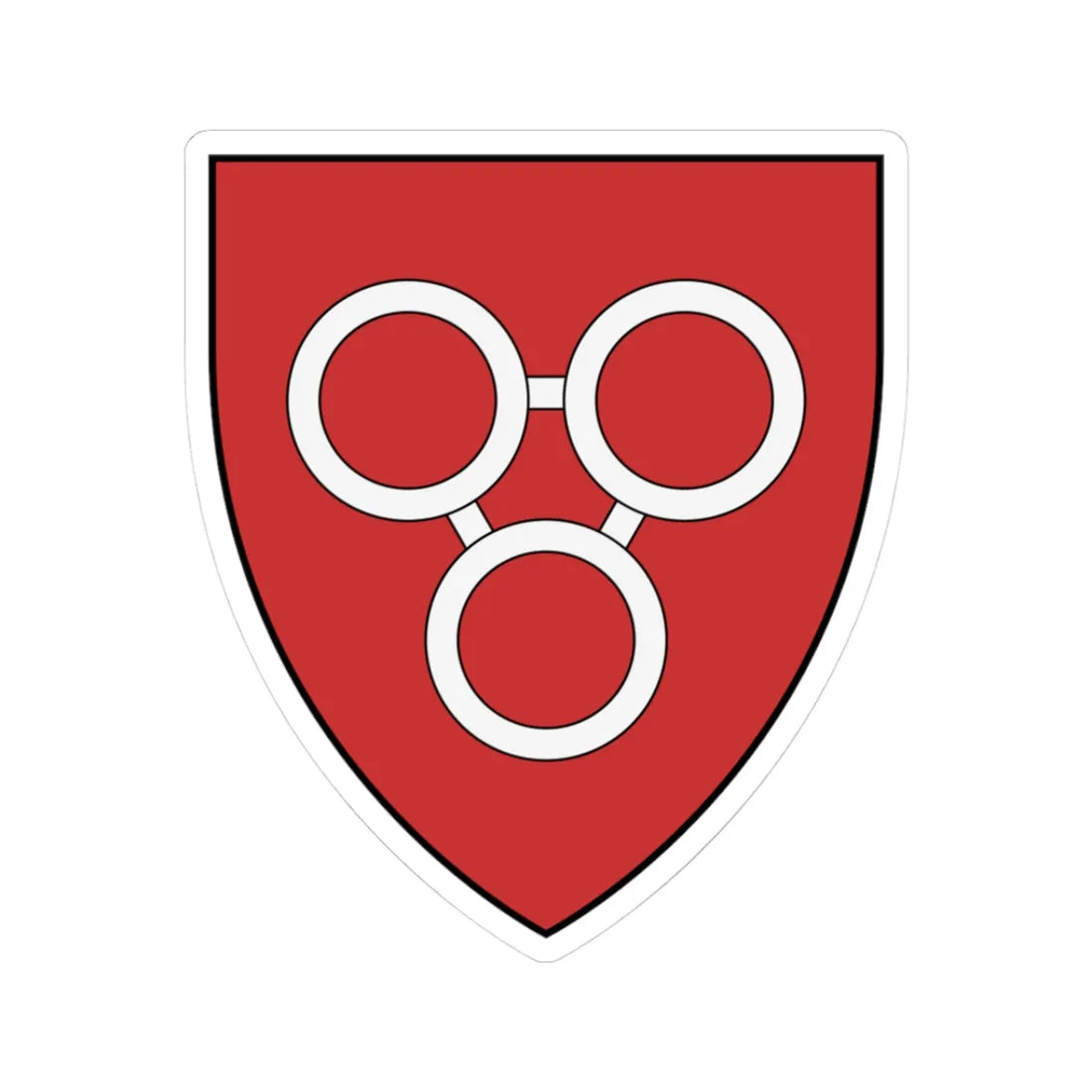 Coa Romania Town Szászveresmart (Oman) (Coat of Arms) STICKER Vinyl Kiss-Cut Decal 3 Inch White - The Sticker Space