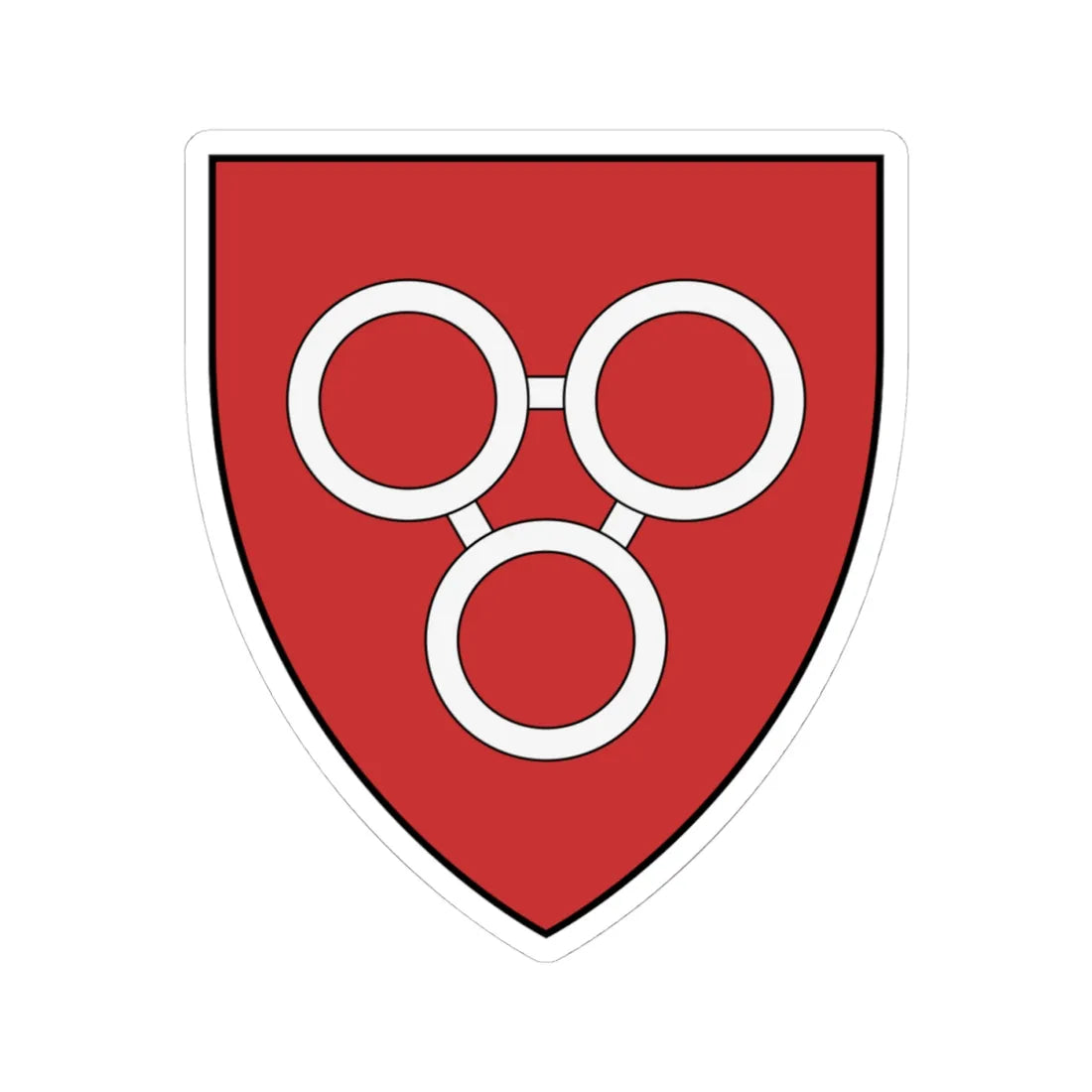 Coa Romania Town Szászveresmart (Oman) (Coat of Arms) STICKER Vinyl Kiss-Cut Decal 4 Inch White - The Sticker Space