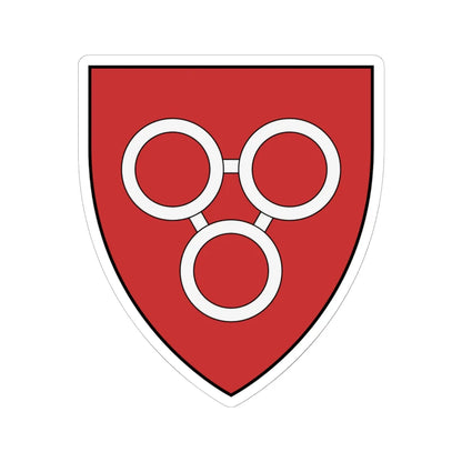 Coa Romania Town Szászveresmart (Oman) (Coat of Arms) STICKER Vinyl Kiss-Cut Decal 6 Inch White - The Sticker Space