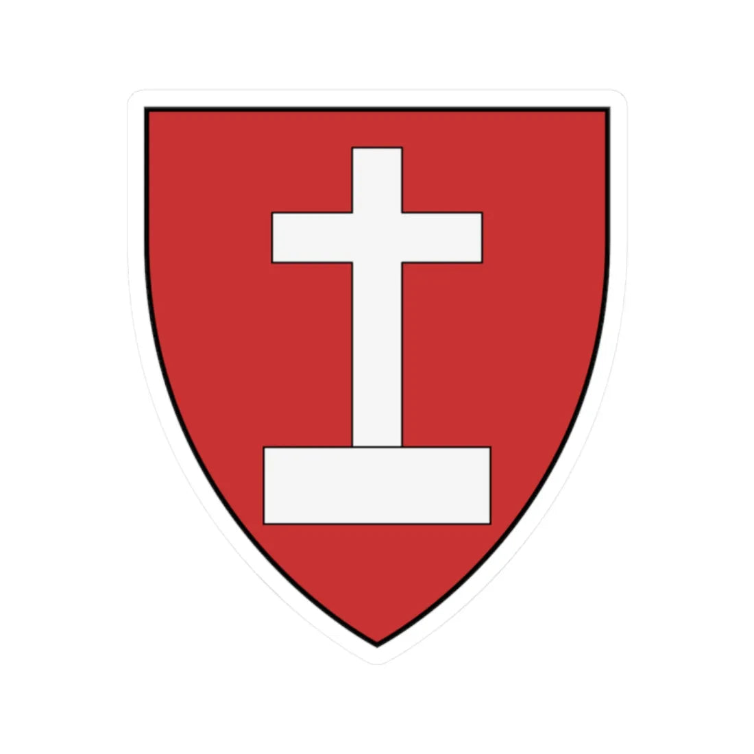 Coa Romania Town Szászvolkány (Oman) (Coat of Arms) STICKER Vinyl Kiss-Cut Decal 2 Inch White - The Sticker Space