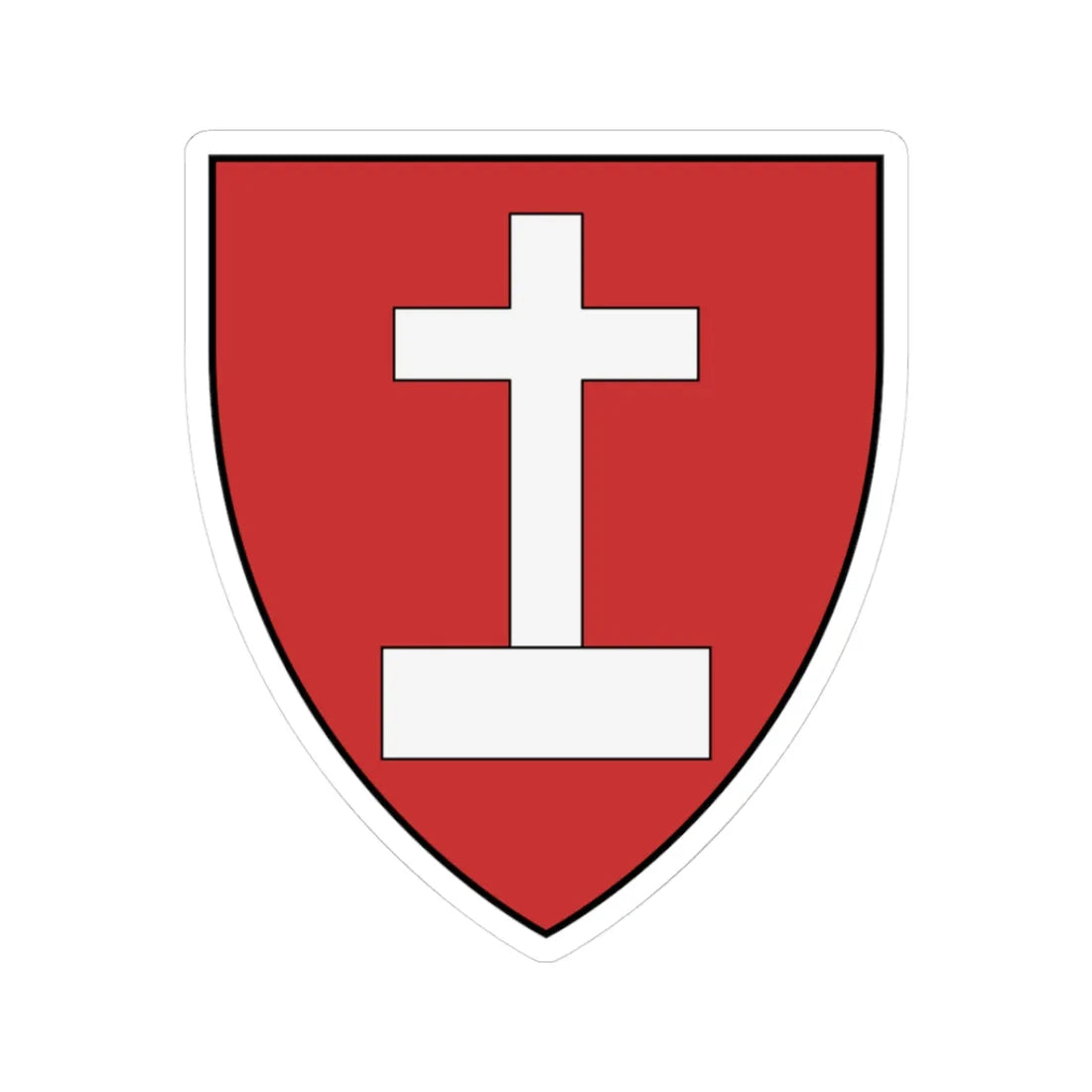 Coa Romania Town Szászvolkány (Oman) (Coat of Arms) STICKER Vinyl Kiss-Cut Decal 3 Inch White - The Sticker Space