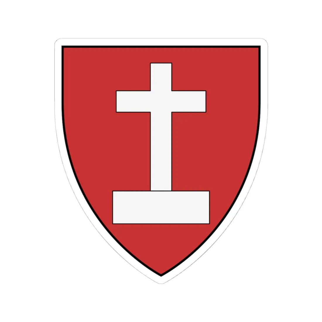 Coa Romania Town Szászvolkány (Oman) (Coat of Arms) STICKER Vinyl Kiss-Cut Decal 4 Inch White - The Sticker Space