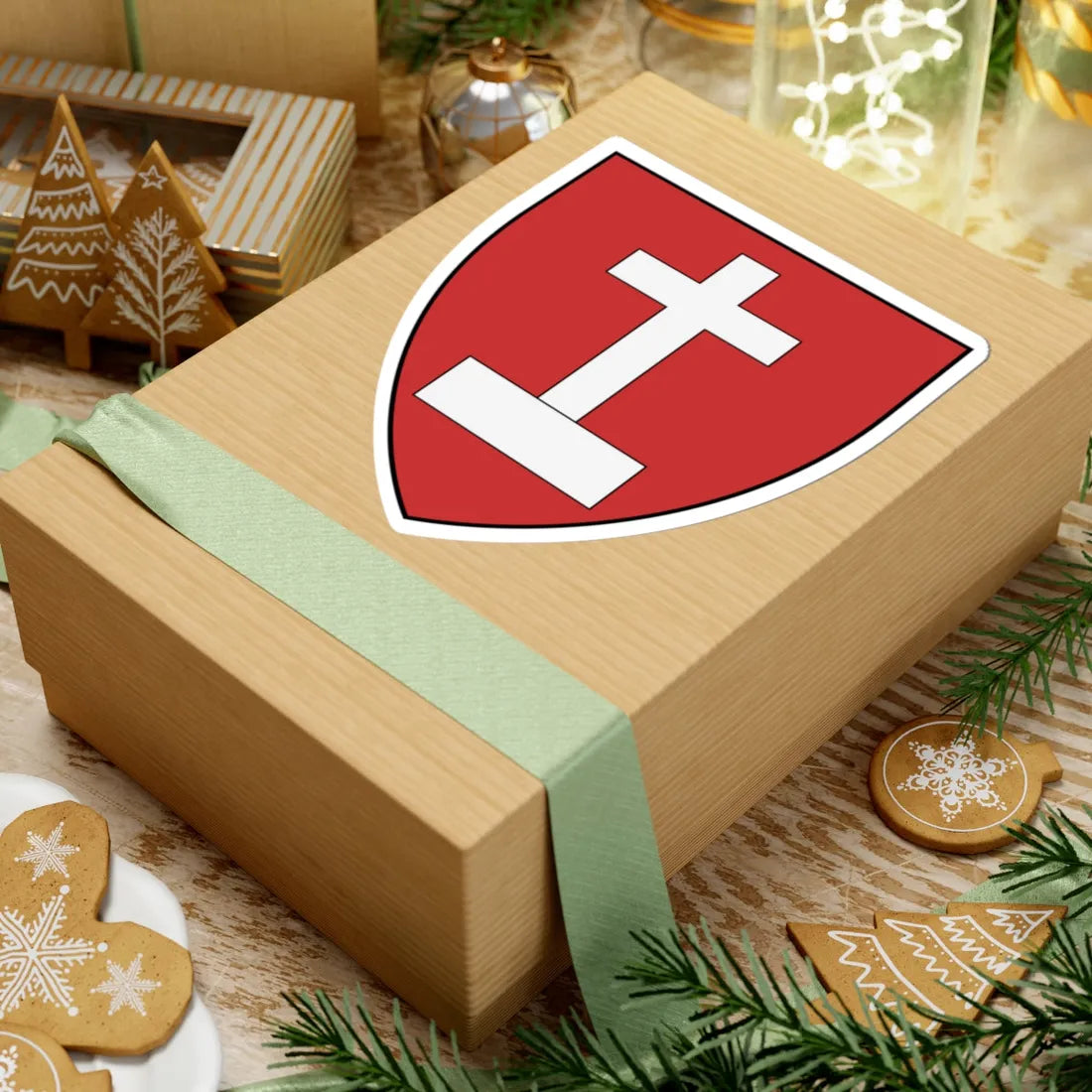 Coa Romania Town Szászvolkány (Oman) (Coat of Arms) STICKER Vinyl Kiss-Cut Decal - The Sticker Space