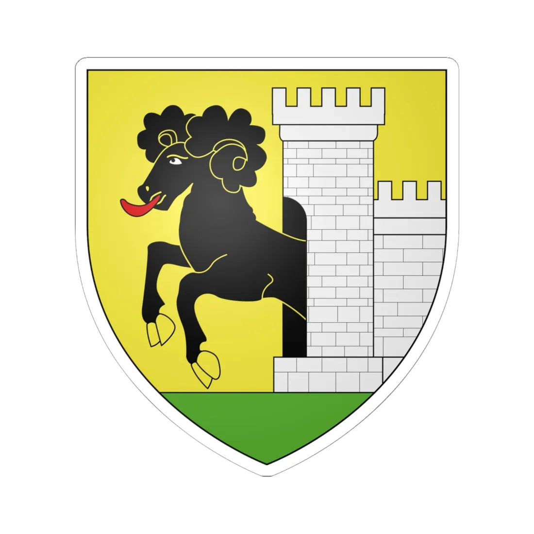 CoA Schaffhausen Schaffhausen (Switzerland) (Coat of Arms) STICKER Vinyl Kiss-Cut Decal 6 Inch White - The Sticker Space